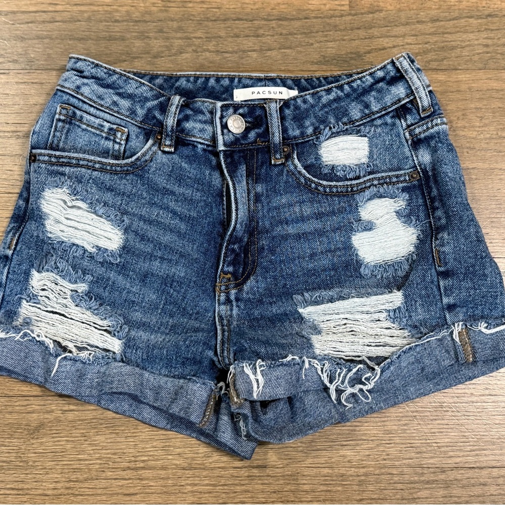 PacSun Women's Distressed Denim Mom Shorts: Size 24